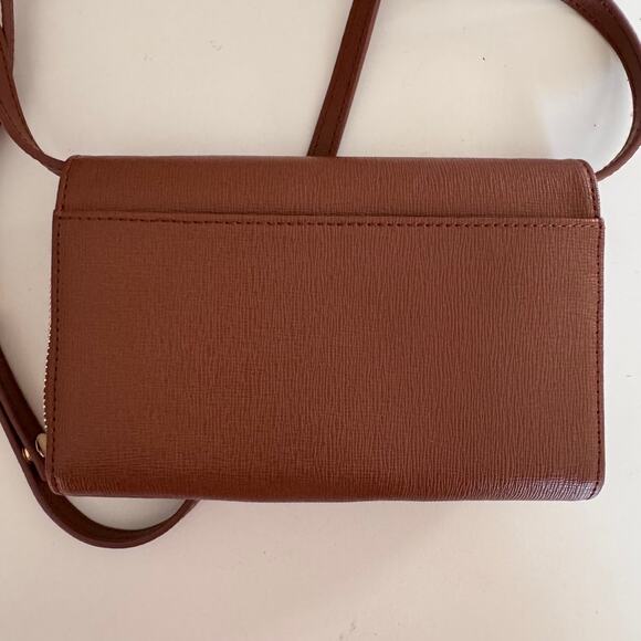 Furla Crossbody Wallet Bag Brown Leather - Picture 7 of 7